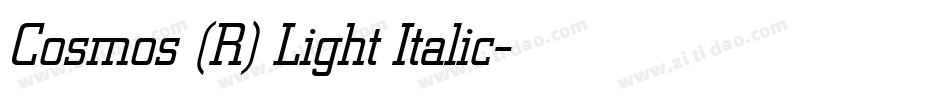 Cosmos (R) Light Italic字体转换
